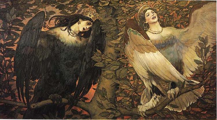 Viktor Vasnetsov Sirin and Alkonost: Birds of Joy and Sorrow. oil painting image